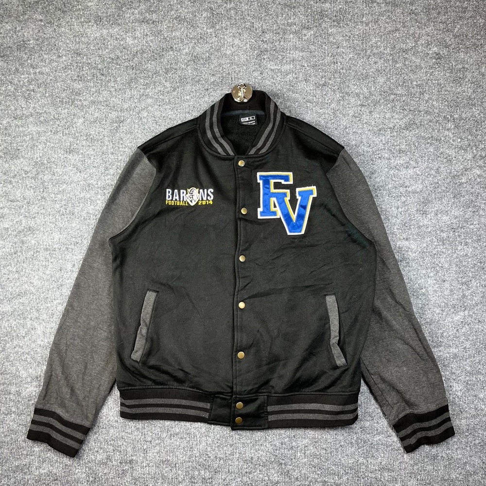 Vision Sports Jacket Mens XL Black Fountain Valley High School Barons Football